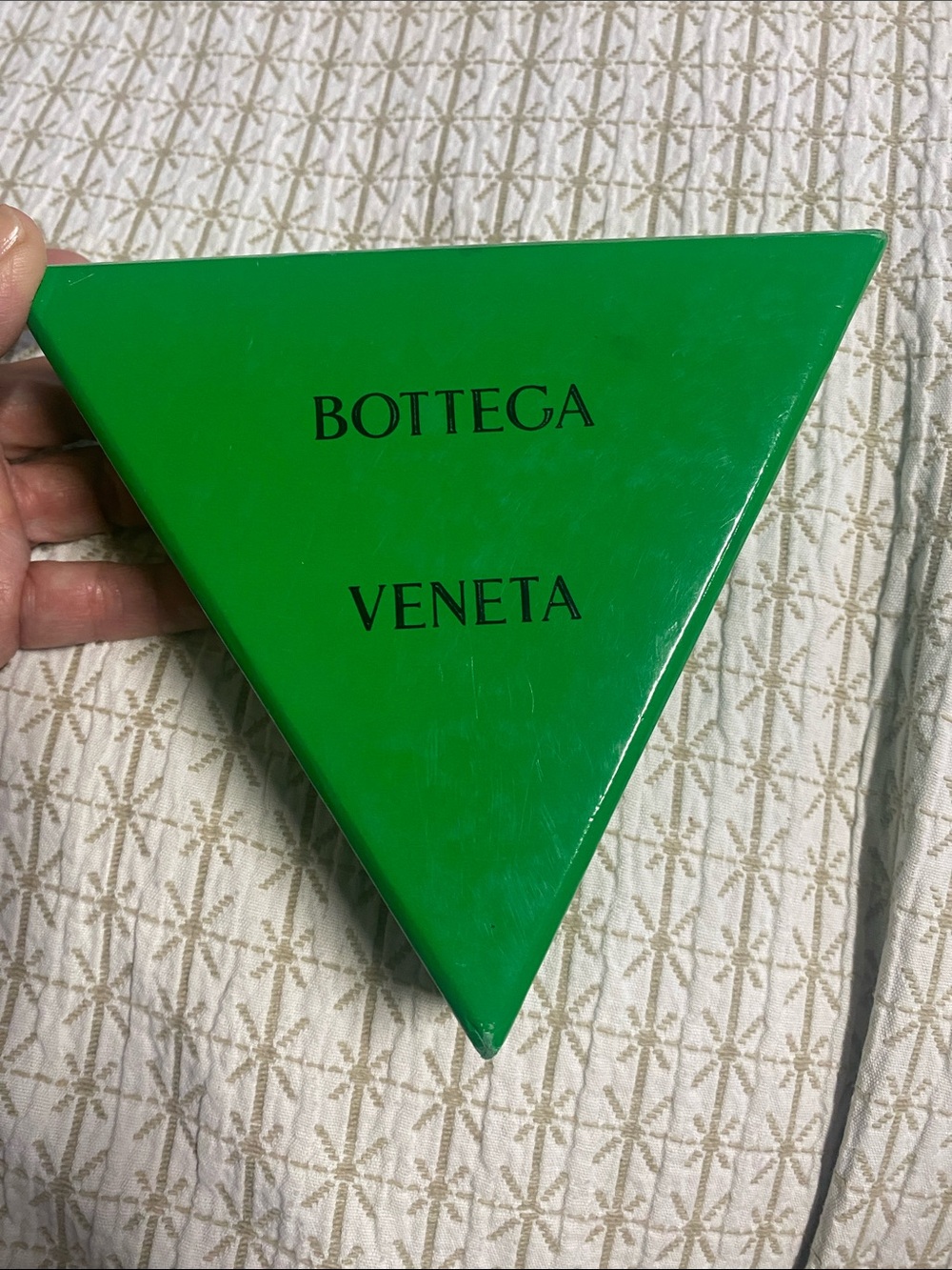 Bottega Veneta Green Triangular Bath & Body Box